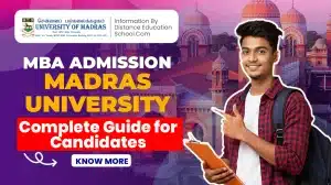MBA Admission Madras University (UNOM)