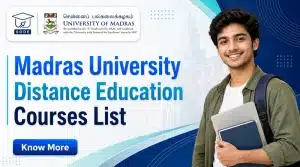 Madras University Distance Education Courses List